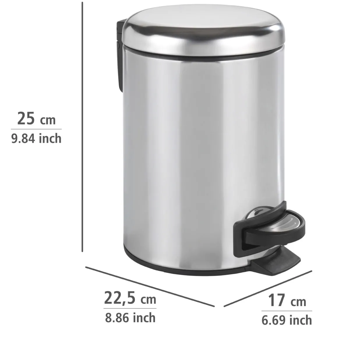 Wenko Kosmetik Treteimer Leman 3 L