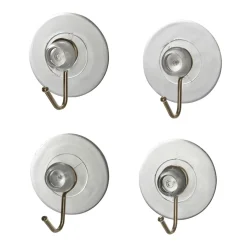 Wenko Saughaken Nickel transparent 4er Set
