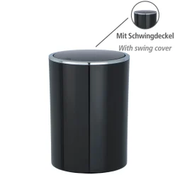 Wenko Schwingdeckeleimer Inca schwarz 5 L
