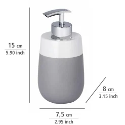 Wenko Seifenspender Malta grau/weiß 290 ml