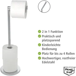 Wenko Stand Toilettenpapierhalter 2 in 1