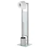 Wenko Stand WC-Garnitur Rivalta Edelstahl matt