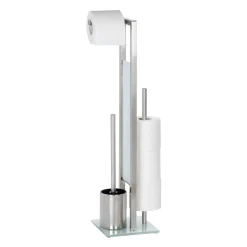 Wenko Stand WC-Garnitur Rivalta Edelstahl matt