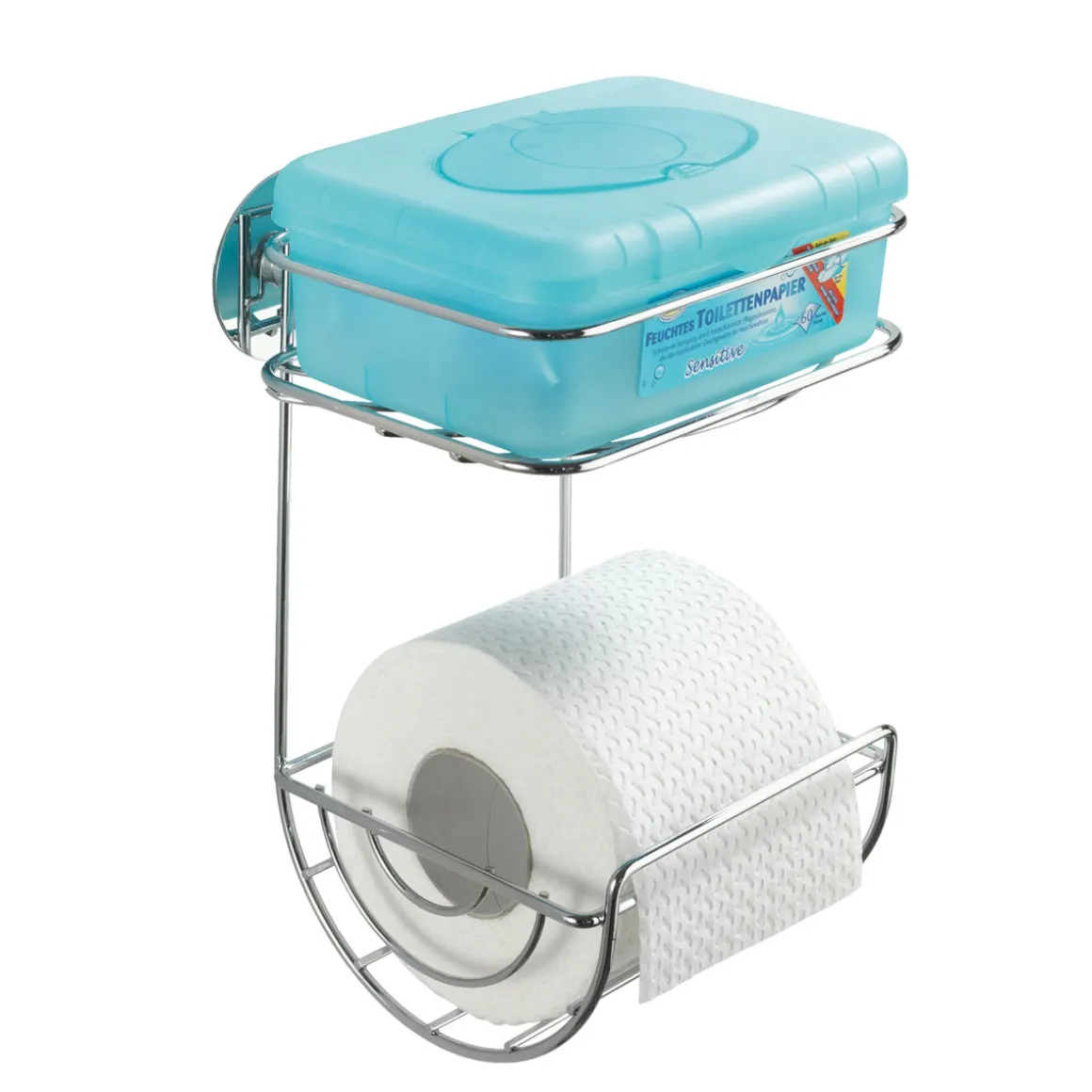 Wenko Turbo-Loc Toilettenpapierhalter mit Ablage