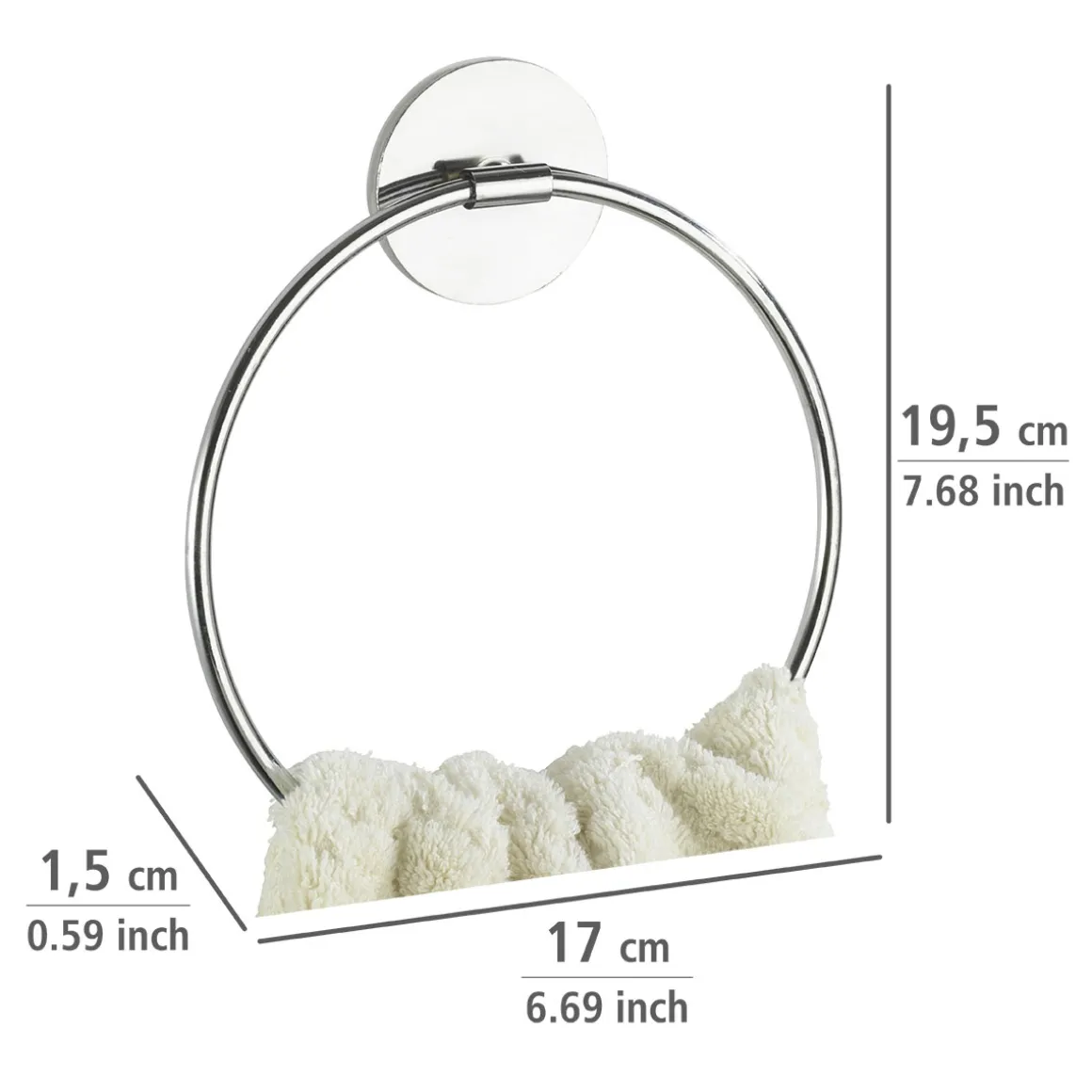 Wenko Turbo-Loc Wand Handtuchring