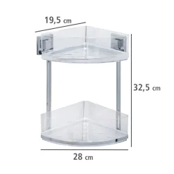 Wenko Vacuum-Loc Eckregal Quadro 2 Etagen