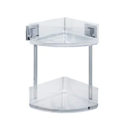Wenko Vacuum-Loc Eckregal Quadro 2 Etagen