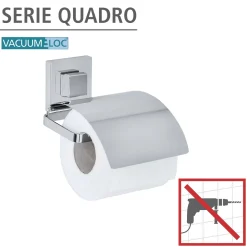 Wenko Vacuum-Loc Toilettenpapierhalter Cover Quadro