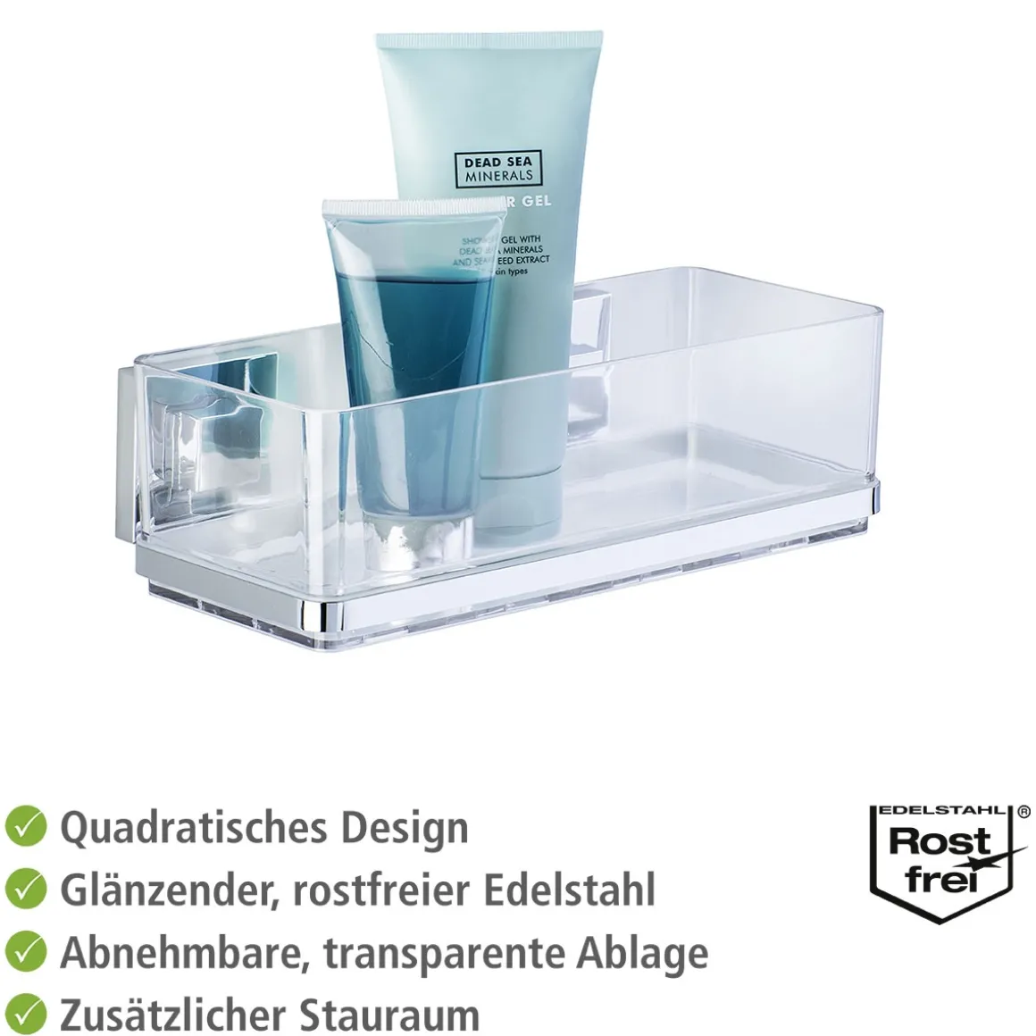 Wenko Vacuum-Loc Wandablage Quadro