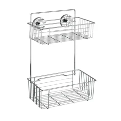 Wenko Vacuum-Loc Wandregal Bari 2 Etagen