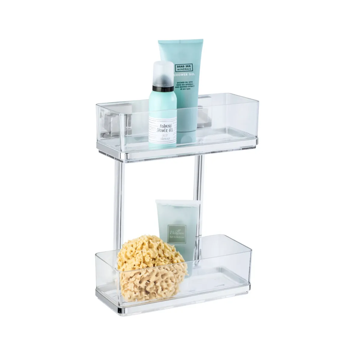 Wenko Vacuum-Loc Wandregal Quadro 2 Etagen