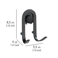 Wenko Wandhaken Classic Plus schwarz 2er Set