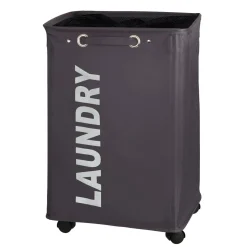 Wenko Wäschesammler Quadro grau 79 l