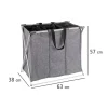 Wenko Wäschesammler Trio grau meliert 130 l