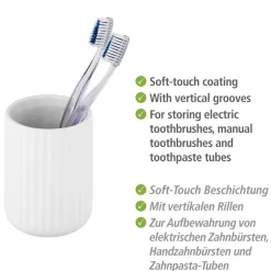 WenkoZahnputzbecher Belluno weiß Keramik Zahnbürstenhalter