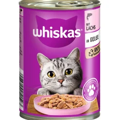 Whiskas Katzenfutter Lachs in Geele 400 g Dose