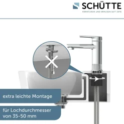 WT-Armatur Liverpool chrom Eco-Klick-Kartusche inkl.Push-Open-Garnitur