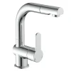 WT-Armatur London chrom mit HaarbrauseKeramikkartusche inkl.Push-Open-Garnitur