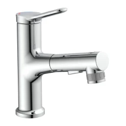 WT-Armatur Variabel chrom Schnellmontageherausziehbare Brause 2 Strahlarten