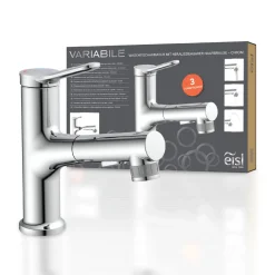 WT-Armatur Variabel chrom Schnellmontageherausziehbare Brause 2 Strahlarten