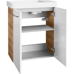 WT-Unterschrank GWC 52x61x27,5 AsEi/wei.Milano 2 Tueren, 1 Einlegeboden