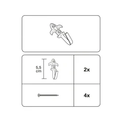 Zierhaken Lilie 5,5 cm weiß